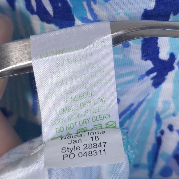 Lilly Pulitzer Essie Maxi Dress MEDIUM Tropical Turquoise Floral Elephant 28847 - Picture 13 of 16
